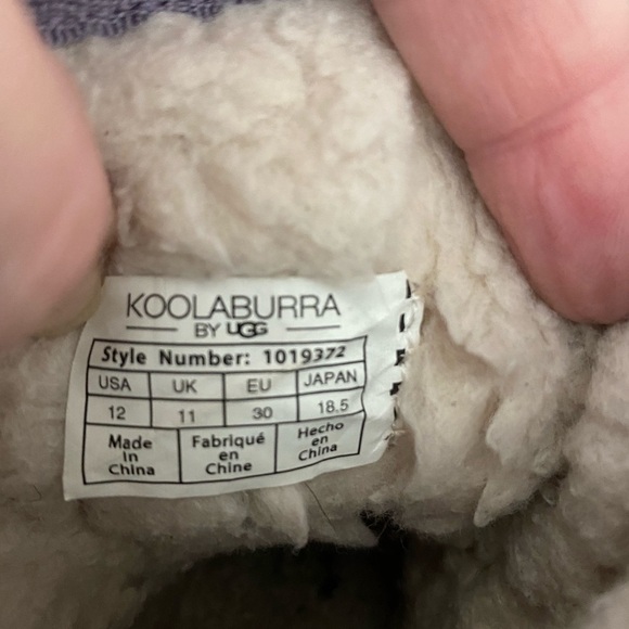 Koolaburra by Ugg Girls Purple Suede Boots 2 Bows Size 12 Boho Winter Cozy Warm - Picture 7 of 11